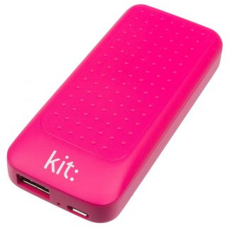 Kit 4000 mAh Universal Portable Power Bank with Two USB Ports - Pink