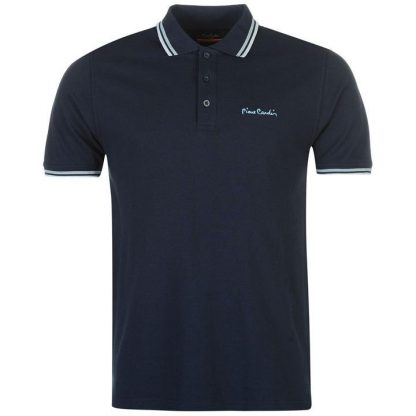 Pierre Cardin Tipped Polo Shirt Mens Navy M