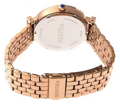 Bertha Emily MOP Bracelet Watch - Rose Gold