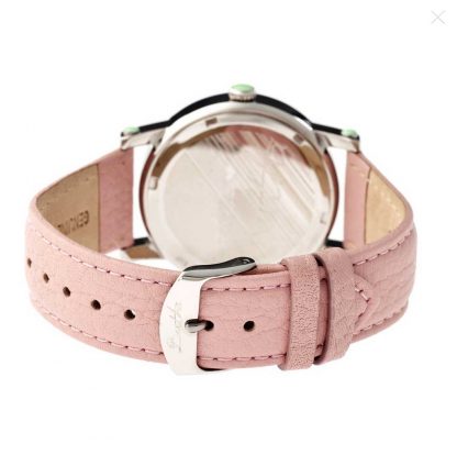 Bertha Betsy Mother of Pearl Elephant Dial Pink Leather Ladies Watch