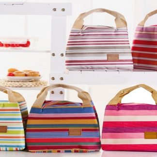 Striped Thermal Lunch Bags