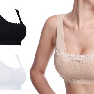 3-pack Ribbon Lace Push Up Bra (Available in black, white and beige)